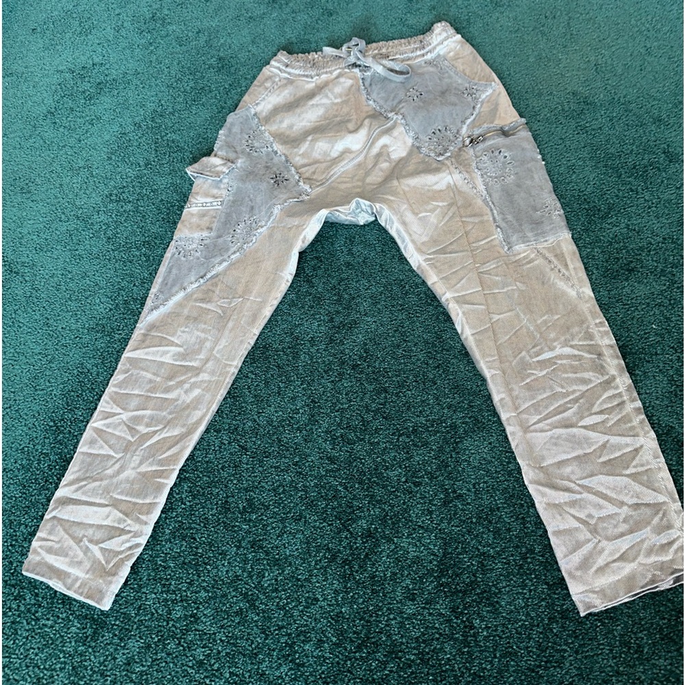 Women joggers - silver, loose fit , size S , no tags